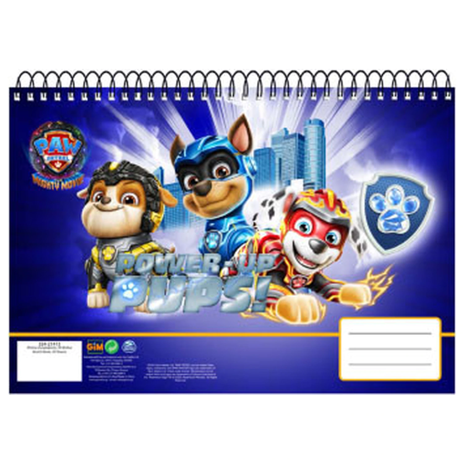 Paw Patrol Power Up A/4 Spiralny Szkicownik, 30 kartek zdjęcie produktu