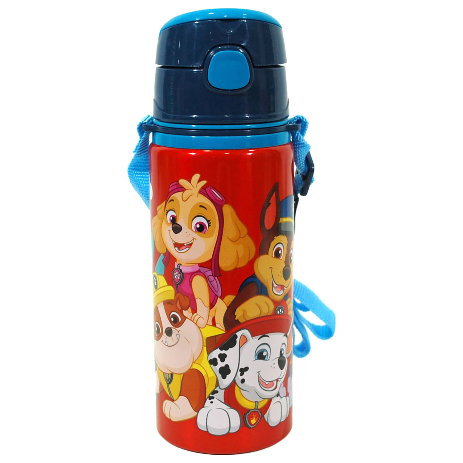 Paw Patrol Czerwona aluminiowa butelka ze słomką z haczykiem 600 ml zdjęcie produktu