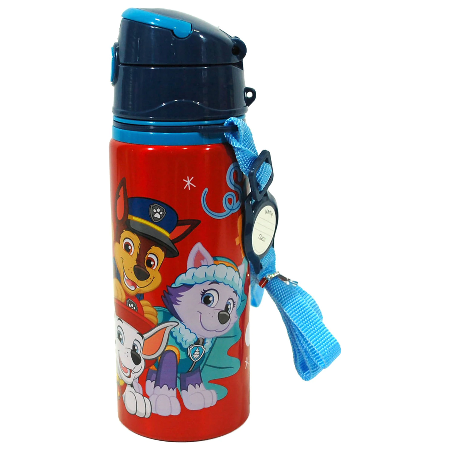 Paw Patrol Czerwona aluminiowa butelka ze słomką z haczykiem 600 ml zdjęcie produktu