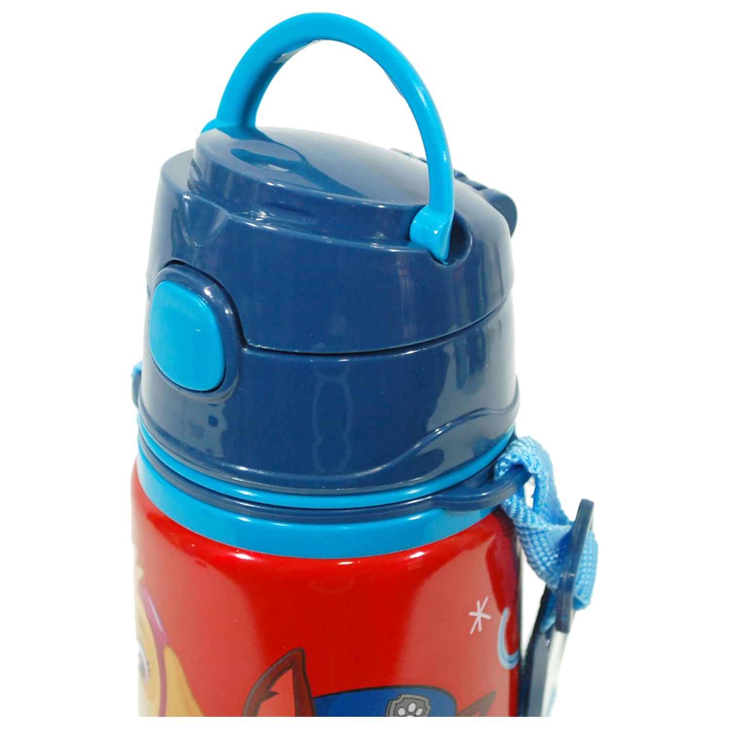 Paw Patrol Czerwona aluminiowa butelka ze słomką z haczykiem 600 ml zdjęcie produktu