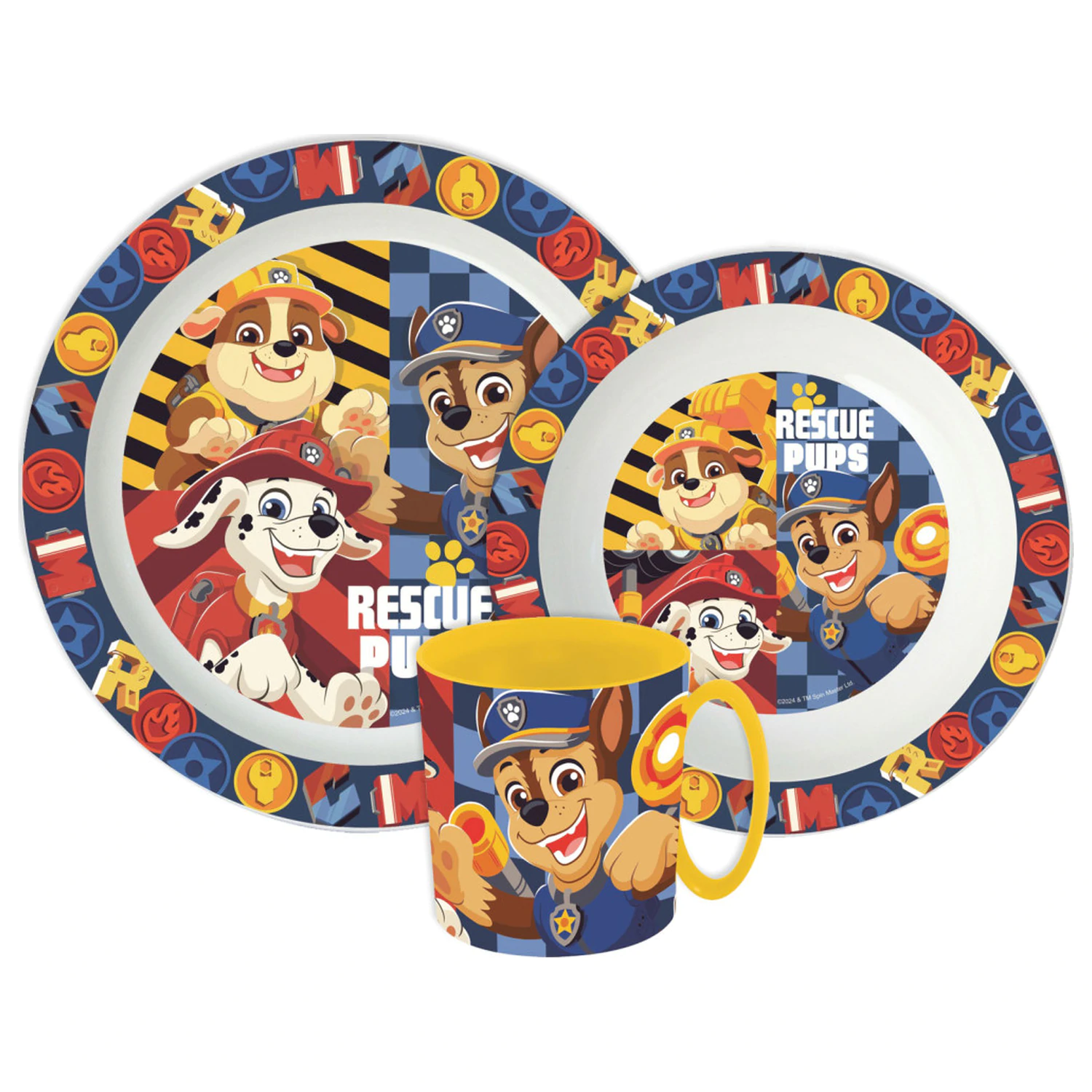 Paw Patrol Rescue Pups Zestaw naczyń obiadowych, Micro Plastic Zestaw z kubkiem zdjęcie produktu