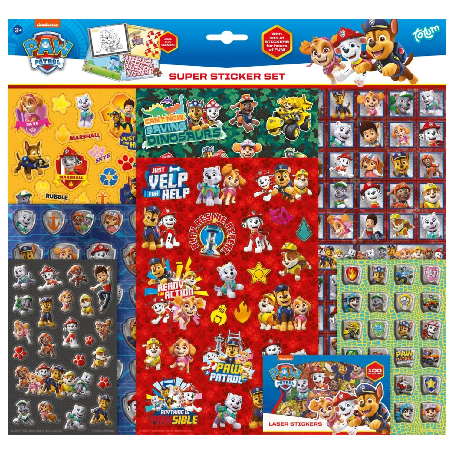 Paw Patrol Rescue Repeat Super Zestaw naklejek z zabawką zdjęcie produktu