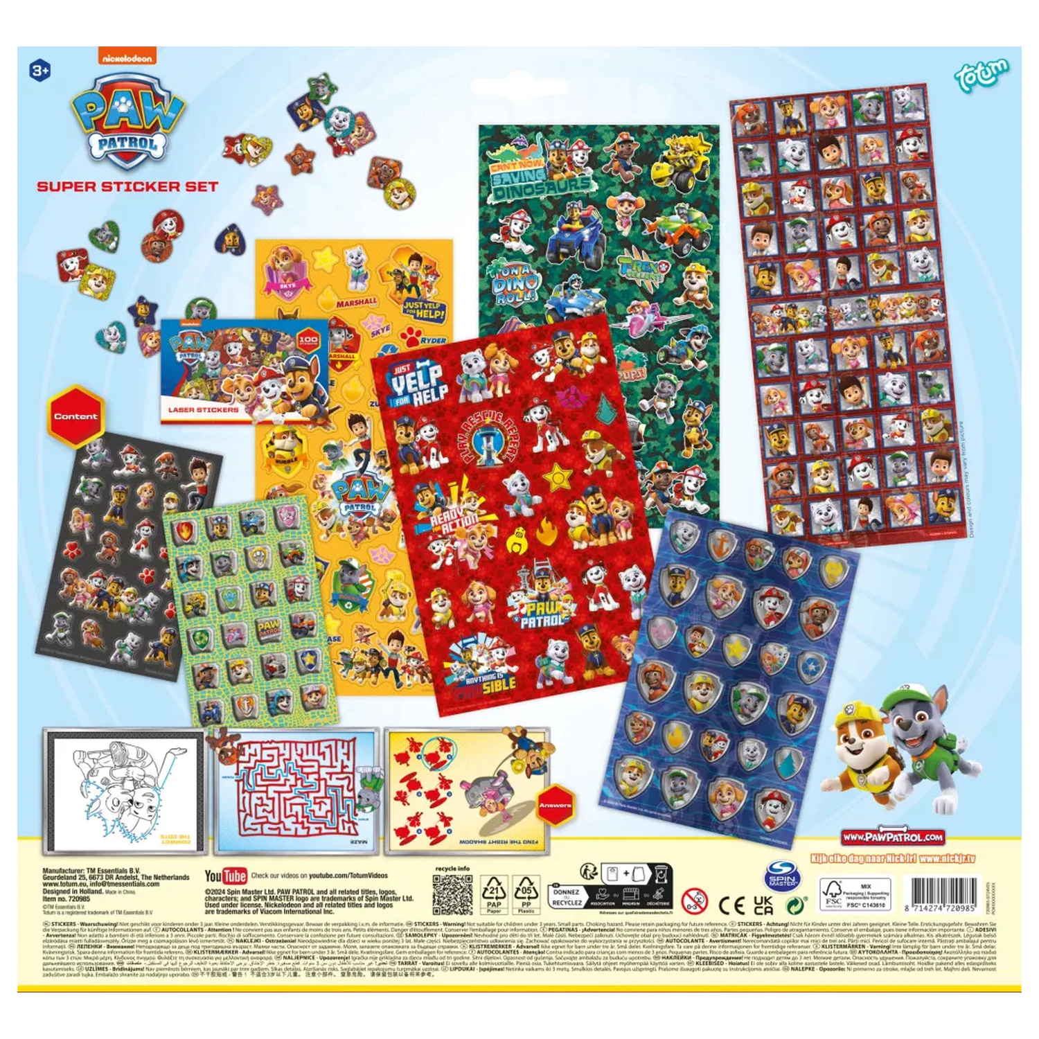 Paw Patrol Rescue Repeat Super Zestaw naklejek z zabawką zdjęcie produktu