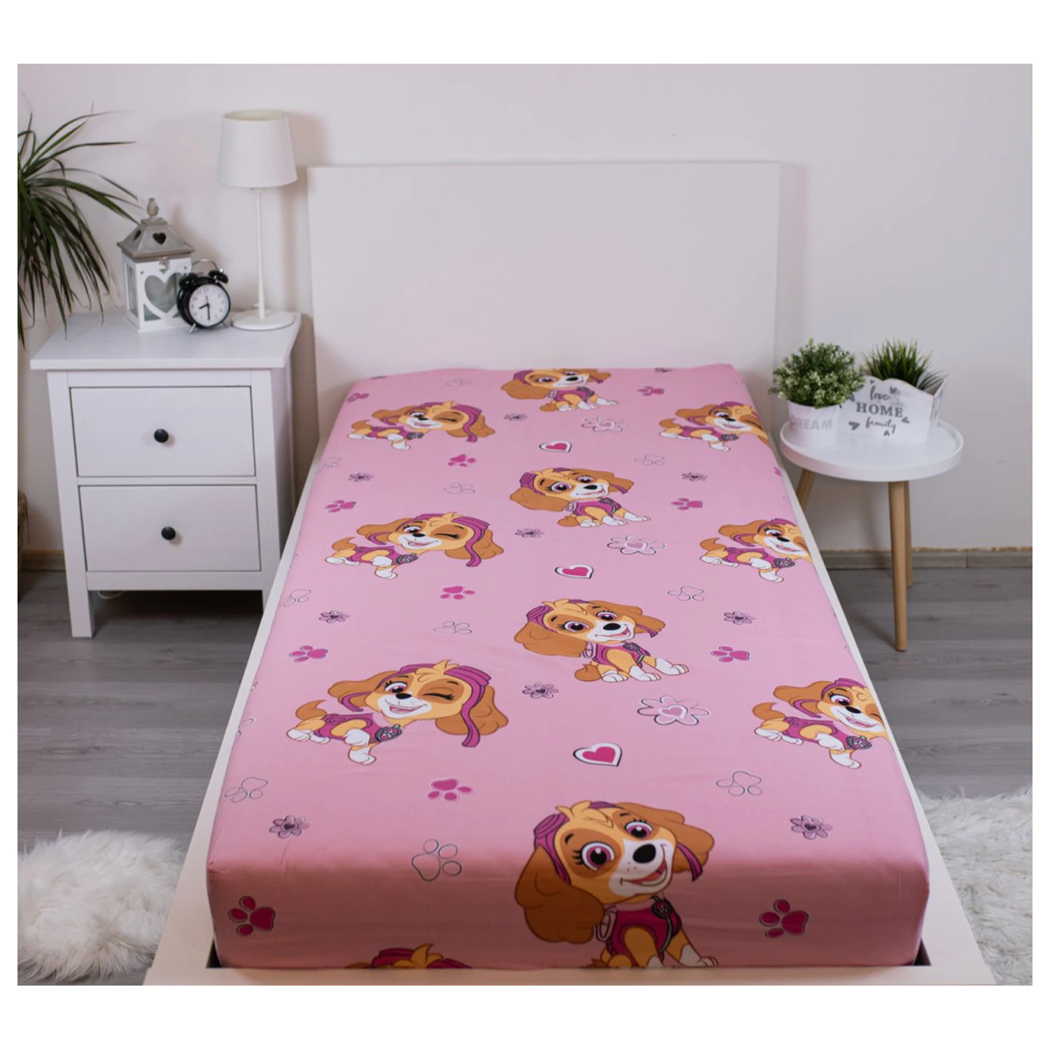Prześcieradło z gumką Paw Patrol Skye 90x200 cm zdjęcie produktu