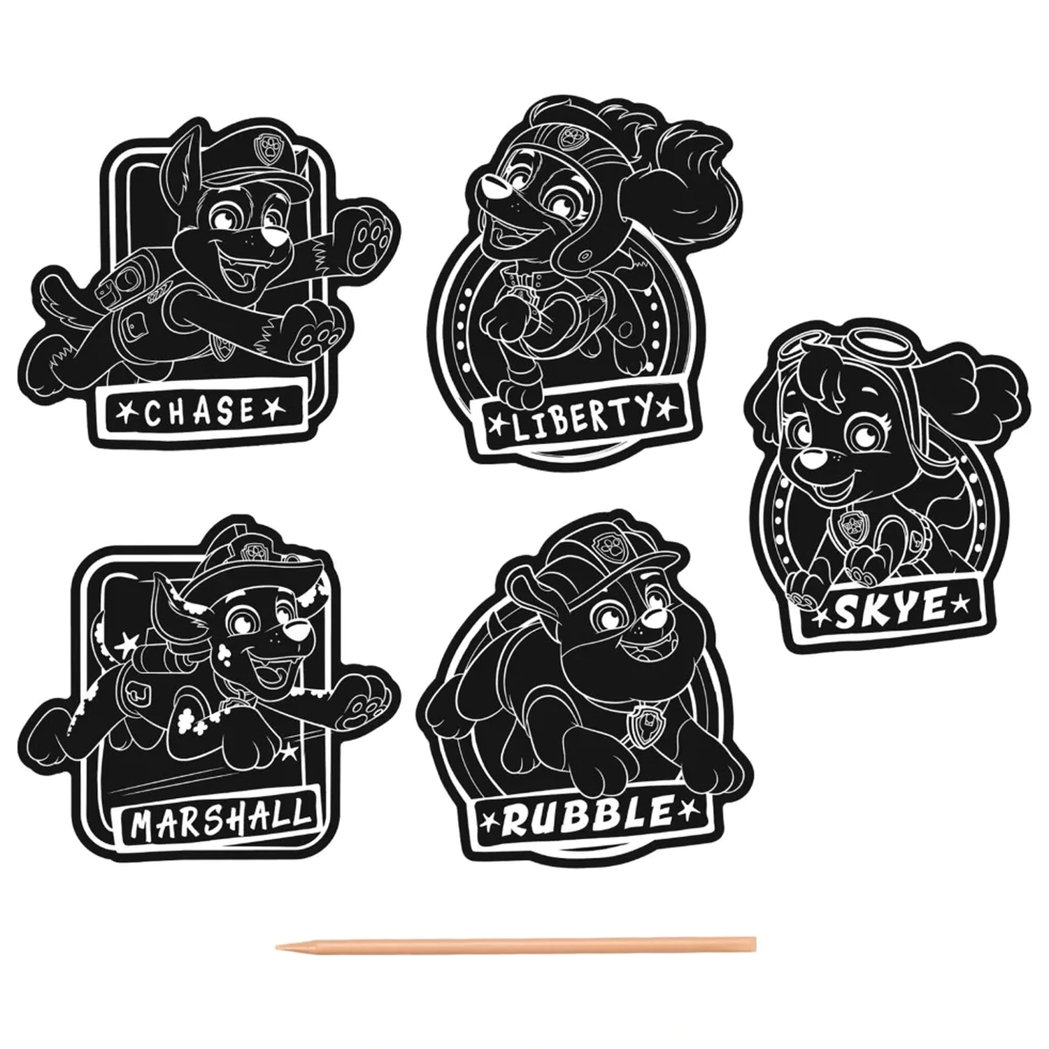 Paw Patrol Team Zestawy Naklejek do Zeskrobywania typu Scratch Art zdjęcie produktu