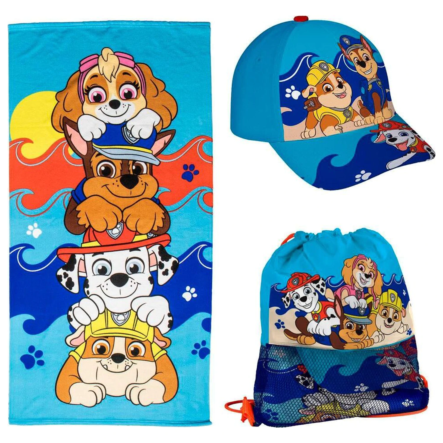 Paw Patrol zestaw ręcznik + torba + czapka zdjęcie produktu