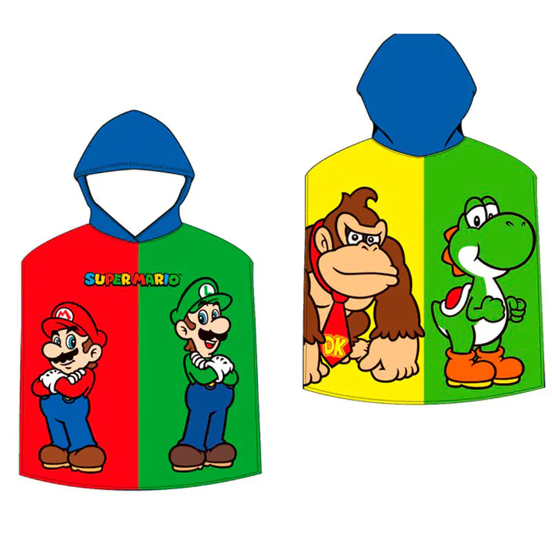 Ręcznik poncho z mikrofibry Mario Bros zdjęcie produktu