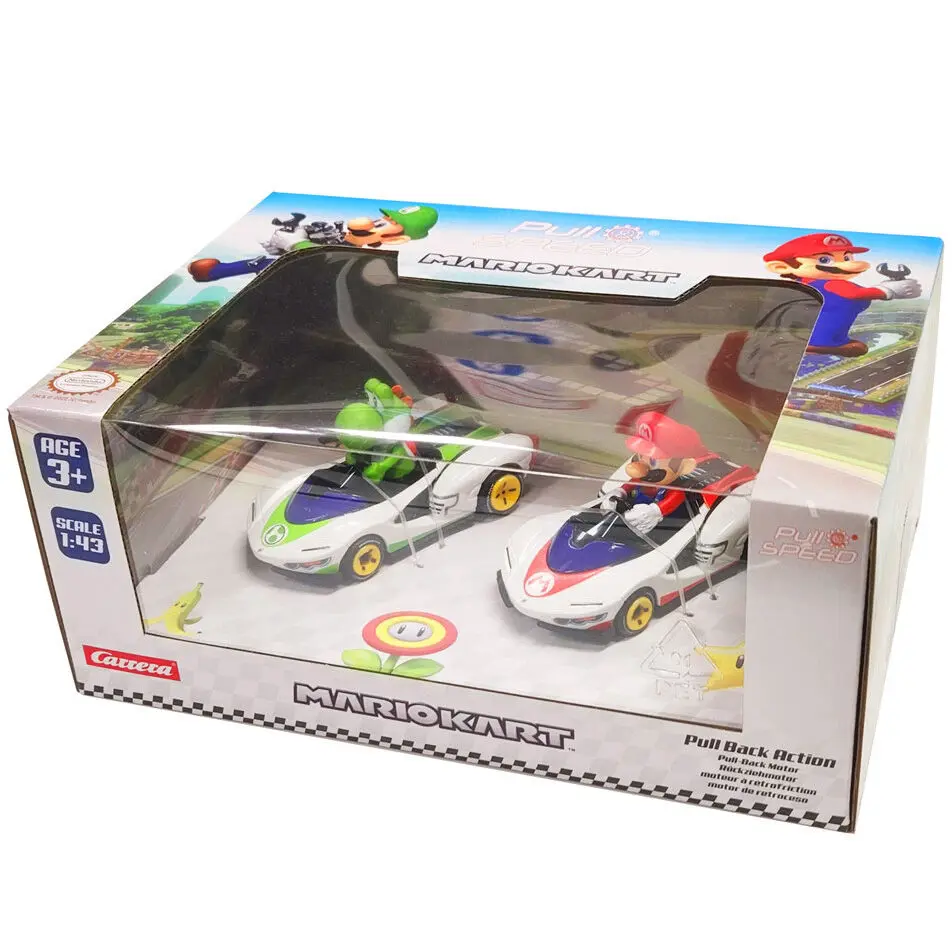 Mario Kart Mario + Yoshi Zestaw Pull Speed 2 Auta zdjęcie produktu