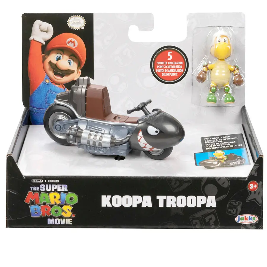 Mario Kart The Movie Koopa Troopa Kart Figurka Karta 6 cm zdjęcie produktu