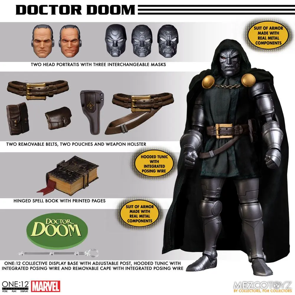 Marvel Figurka akcji 1/12 Doctor Doom 17 cm zdjęcie produktu