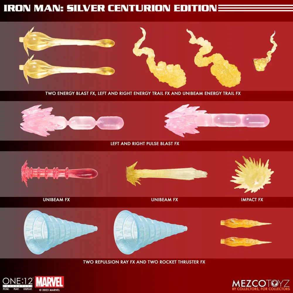 Figurka Marvel Action 1/12 Iron Man (Silver Centurion Edition) 16 cm zdjęcie produktu