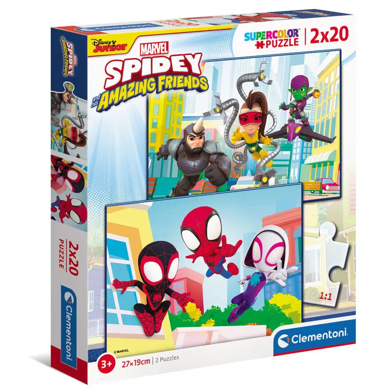 Marvel Spidey i Super-Kumple puzzle 2x20 elementów zdjęcie produktu