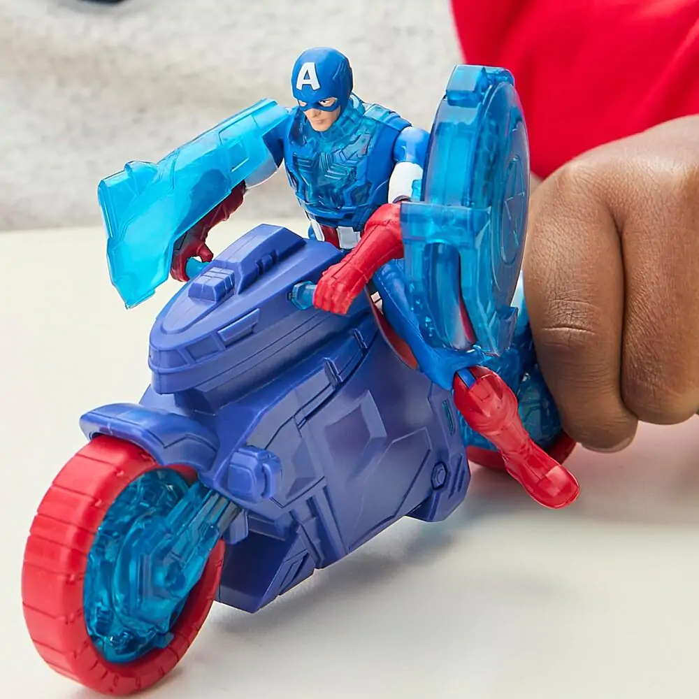 Marvel Avengers Motocykl Rzucający Tarczą + figurka Captain America zdjęcie produktu