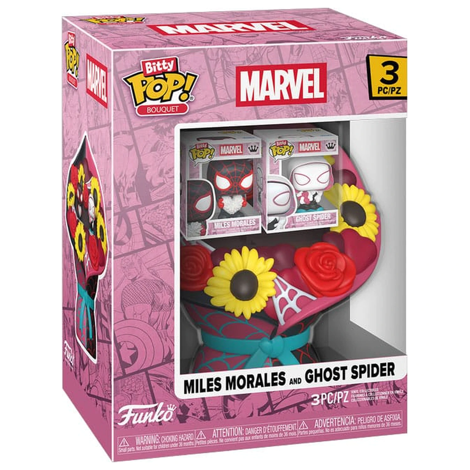 Marvel Bitty Funko POP! Bukiet figurek winylowych 2-pak Miles Morales & Ghost Spider (Walentynki) zdjęcie produktu