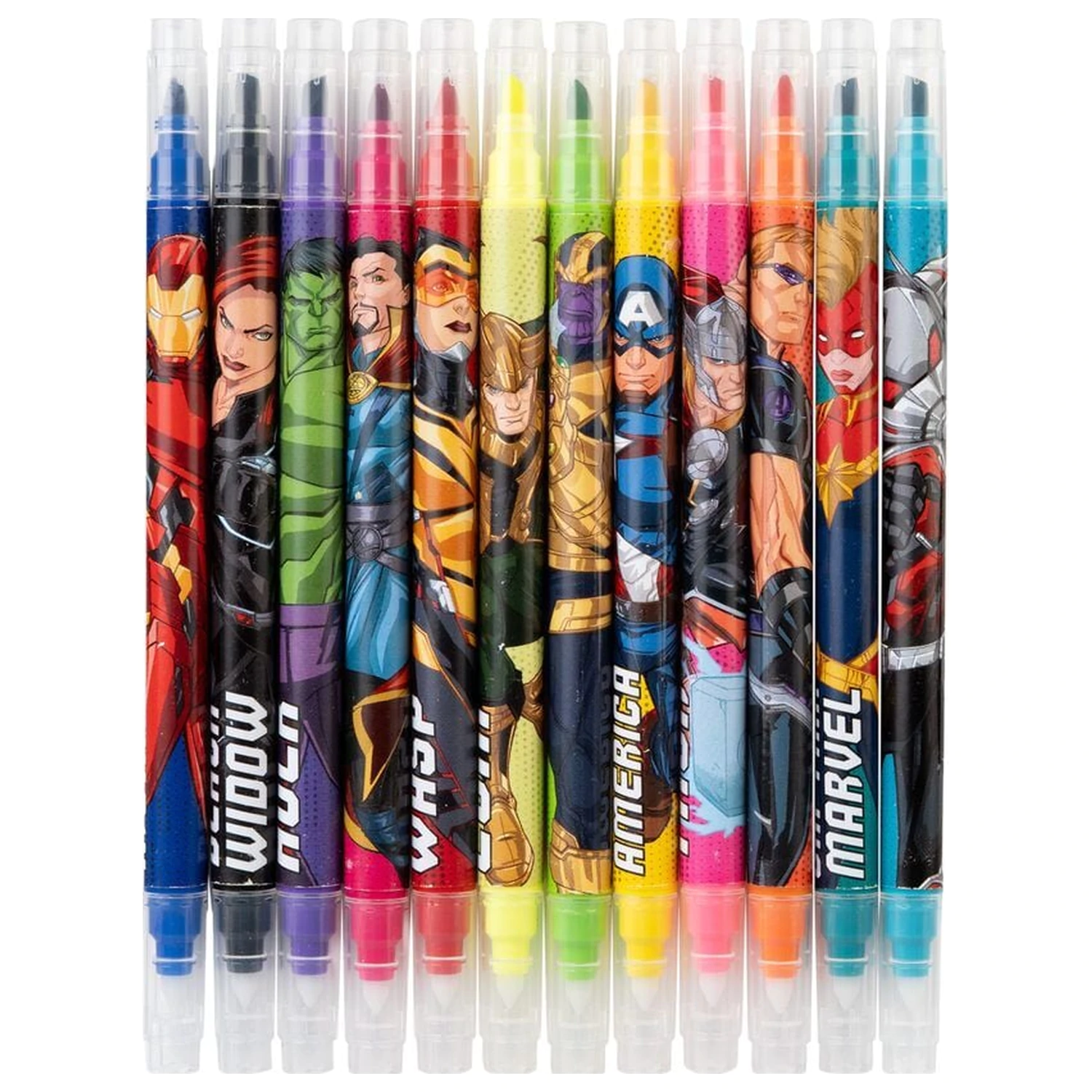 Marvel Avengers 12 sztuk markerów zmywalnych zdjęcie produktu