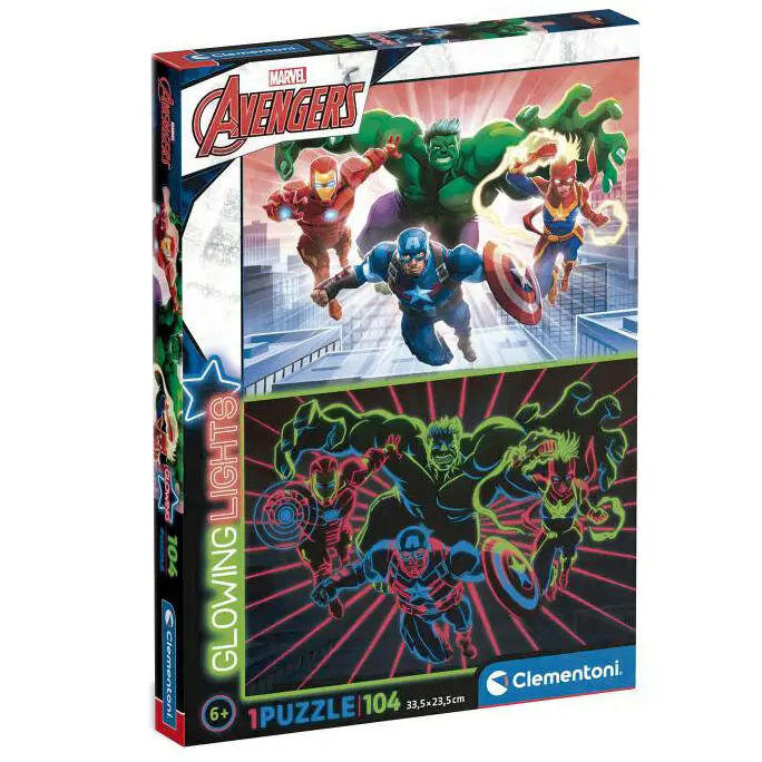 Marvel Avengers Świecące puzzle 104 elementy zdjęcie produktu