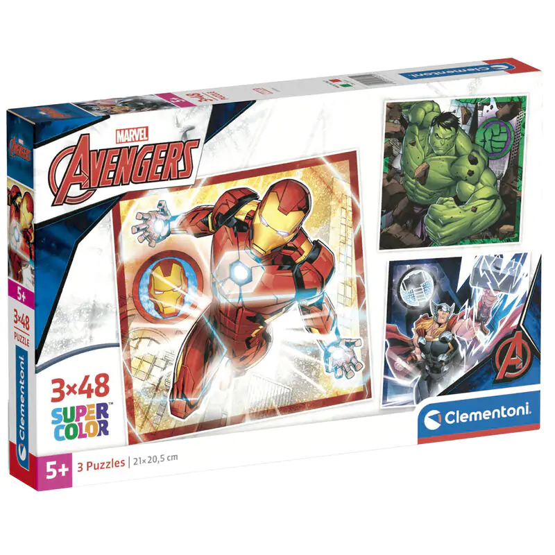 Marvel Avengers puzzle 3x48 elementów zdjęcie produktu