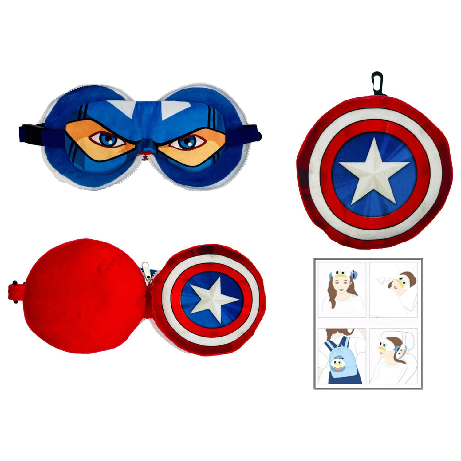 Marvel Avengers poduszka podróżna + maska zdjęcie produktu