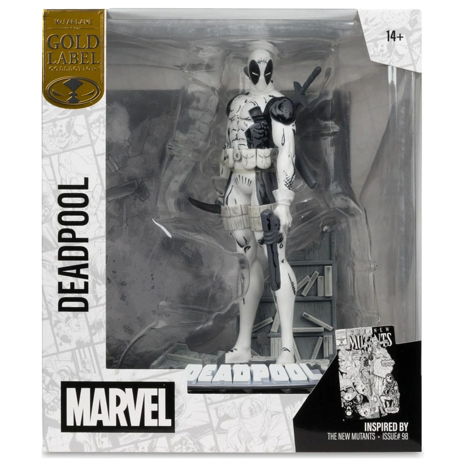 Marvel Collection Statuetka PCV 1/10 Deadpool (The New Mutants #98) (Line Art) (Gold Label) 17 cm zdjęcie produktu