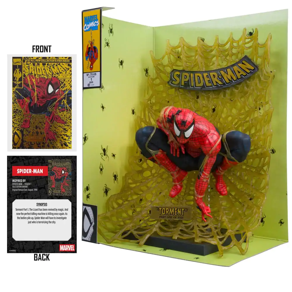 Marvel Collection PVC Statuetka 1/6 Spider-Man (Spider-Man # 1) (Gold Edition) (Gold Label) 15 cm zdjęcie produktu