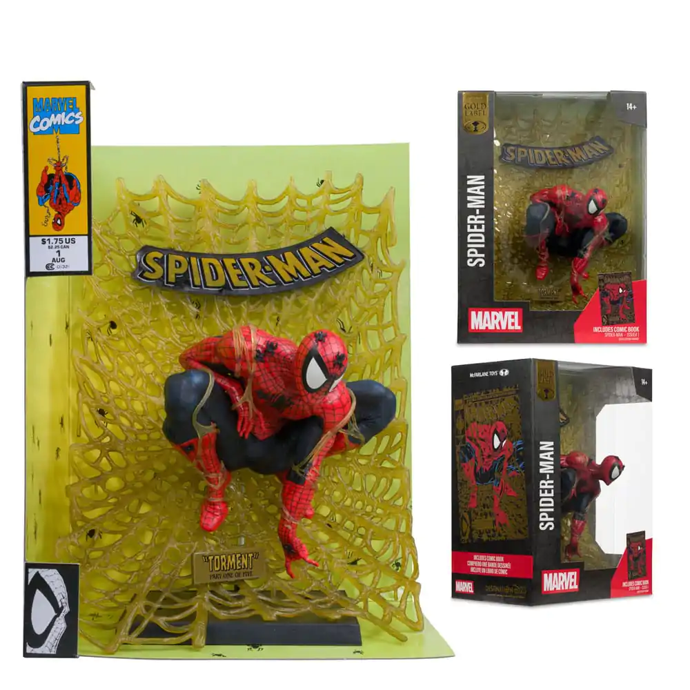 Marvel Collection PVC Statuetka 1/6 Spider-Man (Spider-Man # 1) (Gold Edition) (Gold Label) 15 cm zdjęcie produktu