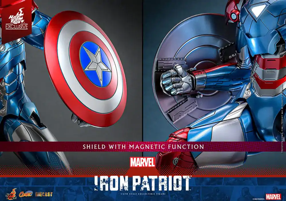 Marvel Comic Diecast Masterpiece Figurka Akcji 1/6 Iron Patriot Hot Toys Exclusive 32 cm zdjęcie produktu