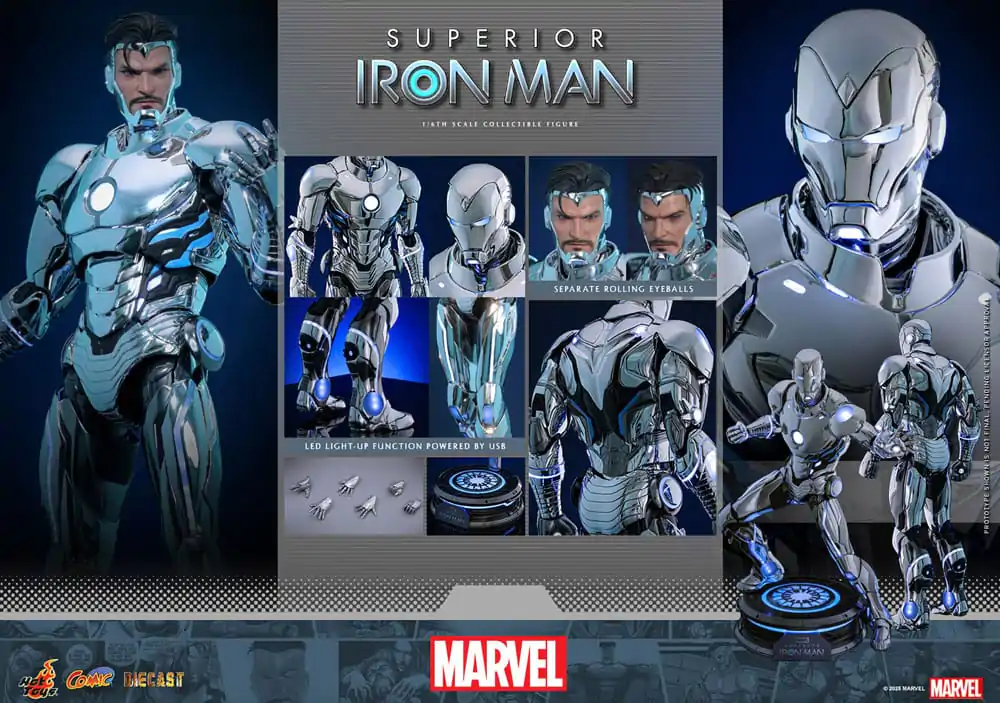 Marvel Comic Diecast Masterpiece Action Figure 1/6 Superior Iron Man 32 cm zdjęcie produktu