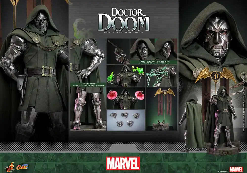 Marvel Comic Masterpiece Figurka Akcji 1/6 Doctor Doom 33 cm zdjęcie produktu