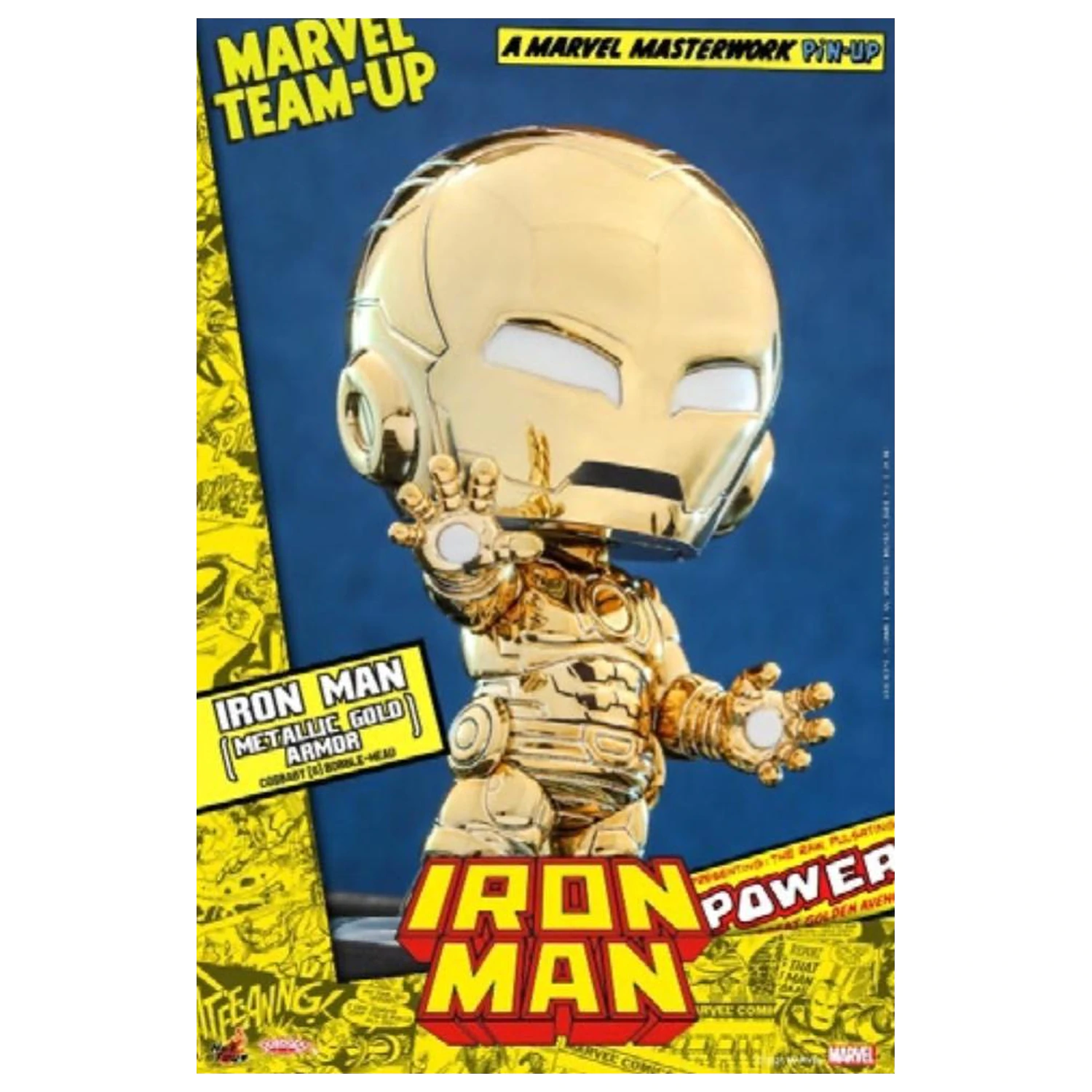 Figurka Marvel Cosbaby Wave 2 Iron Man Metallic Gold Armor zdjęcie produktu