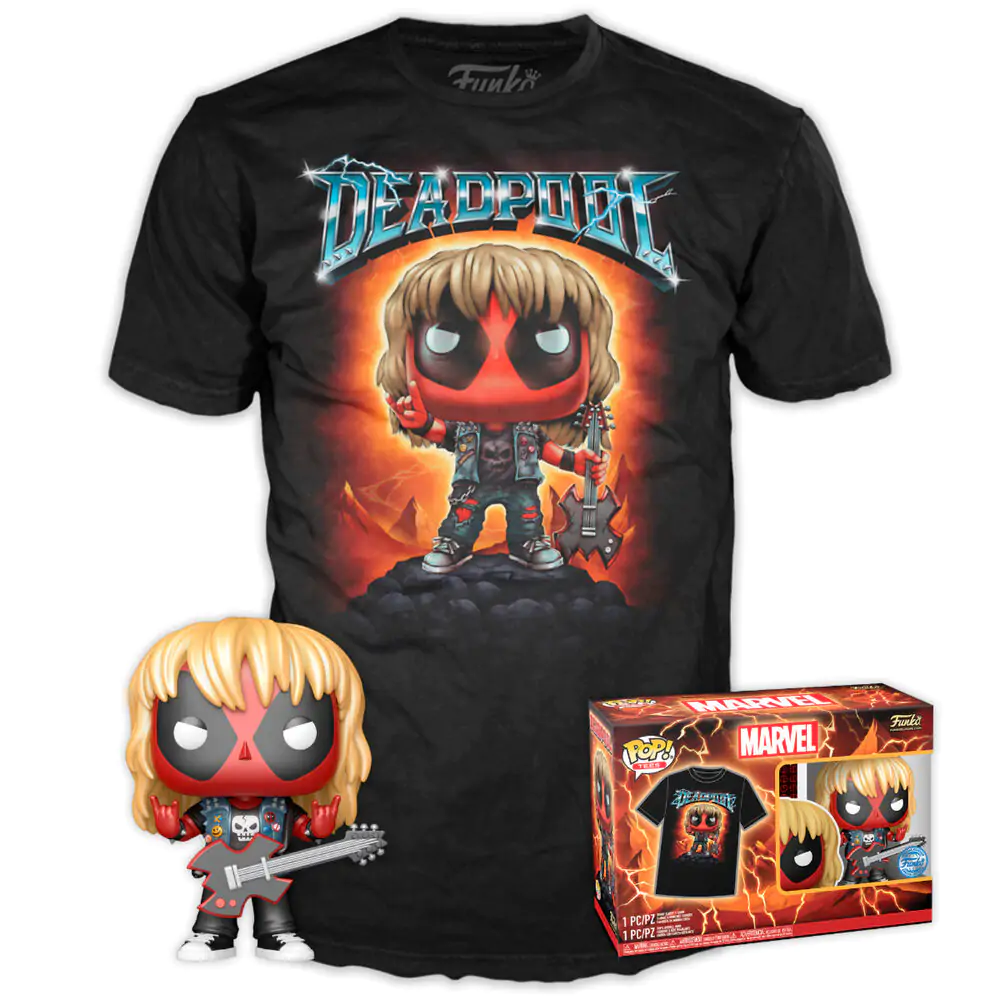 Zestaw figurek Funko POP & Koszulka Marvel Deadpool Heavy Metal zdjęcie produktu