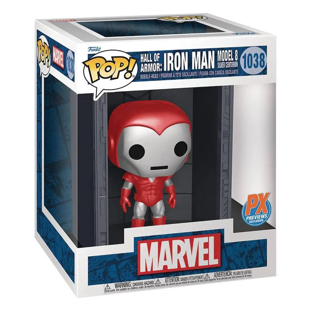 Marvel POP! Deluxe Figurka winylowa Hall of Armor Iron Man Model 8 Silver Centurion PX Exclusive 9 cm zdjęcie produktu