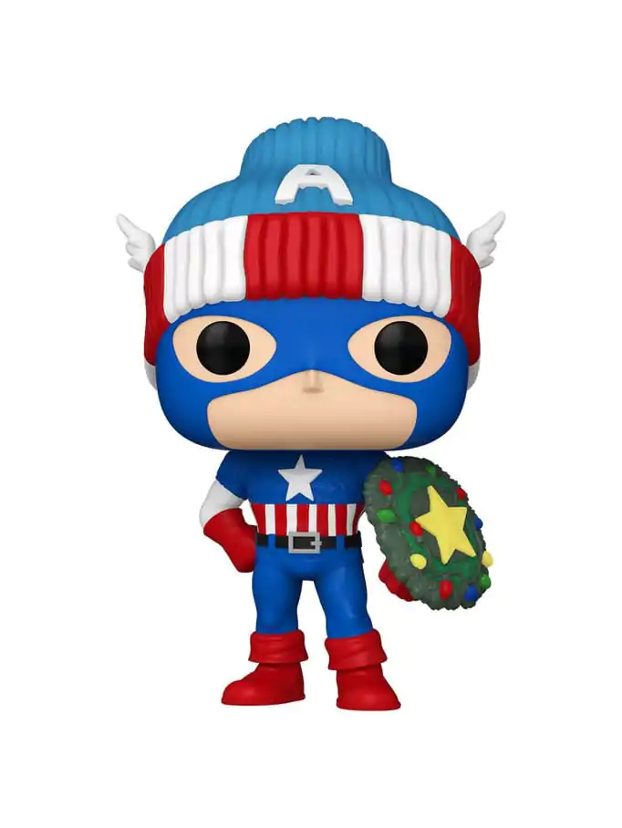 Marvel Funko POP! Figurka Vinyl Holiday Capt. America 9 cm zdjęcie produktu