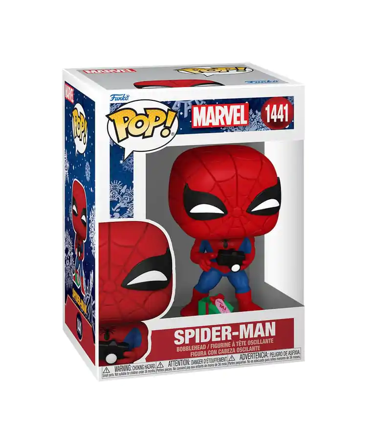 Marvel Funko POP! Figurka Vinyl Holiday Spiderman z Otwartym Prezentem 9 cm zdjęcie produktu