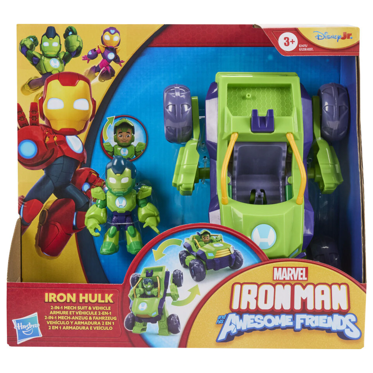 Marvel Iron Man And His Awesome Friends figurka Hulk i pojazd zdjęcie produktu
