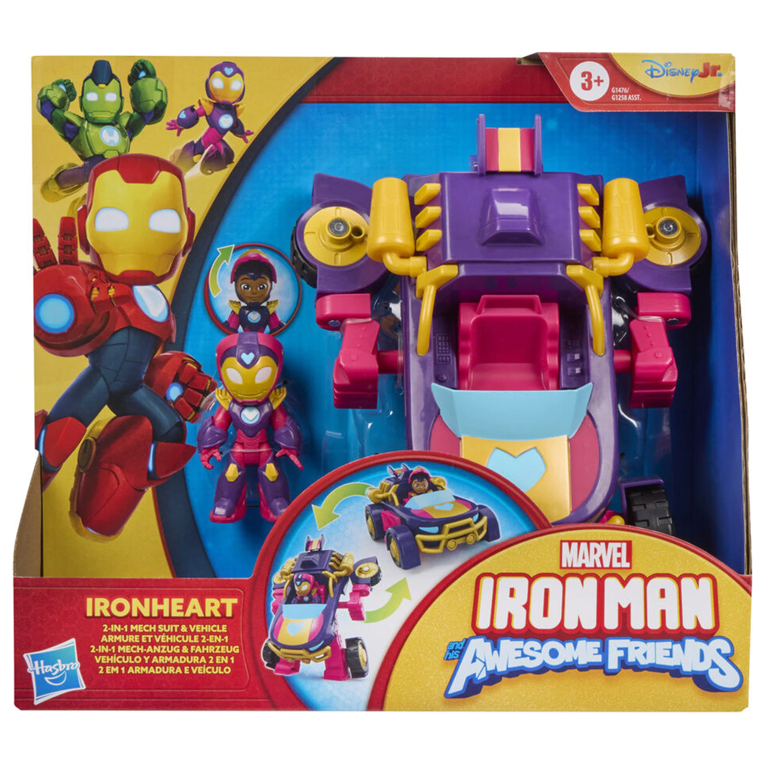 Marvel Iron Man And His Awesome Friends Iron Heart figurka i pojazd zdjęcie produktu
