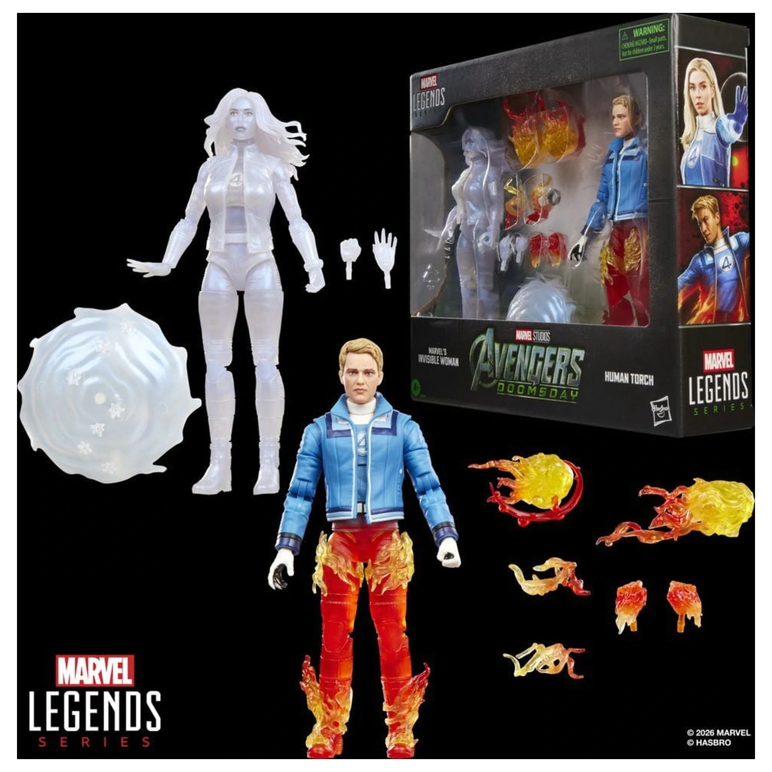 Marvel Legends Series Avengers Doomsday Invisible Woman & Human Torch pakiet 2 figurek 15 cm zdjęcie produktu