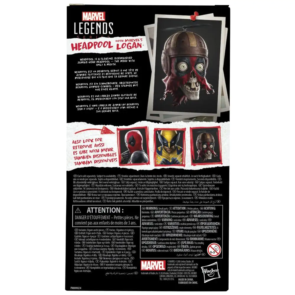 Marvel Legends Series Deadpool & Wolverine - Headpool z figurką Marvel's Logan 15 cm zdjęcie produktu