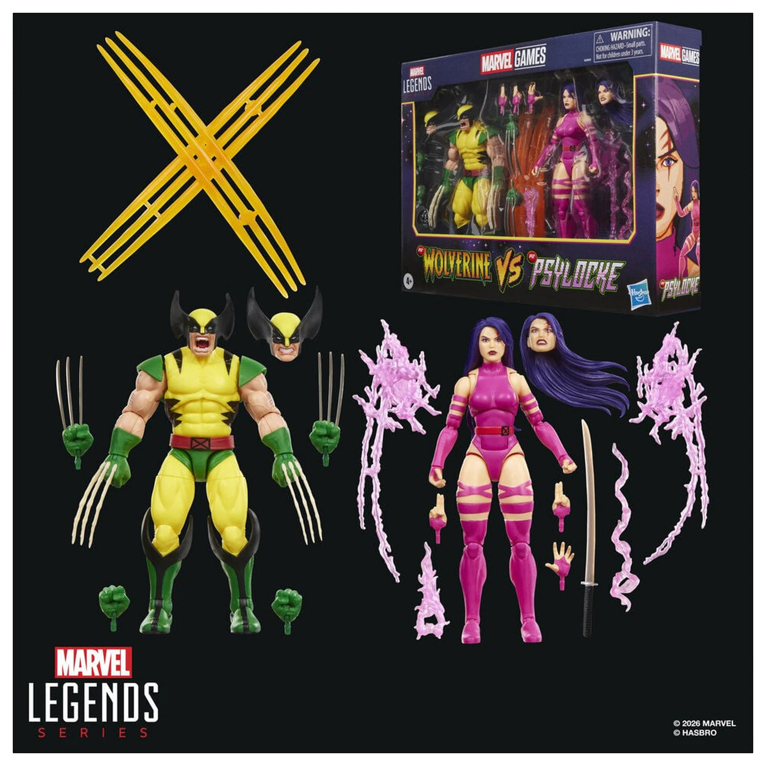 Marvel Legends Series Wolverine Vs Psylocke pack 2 figurki 15cm zdjęcie produktu