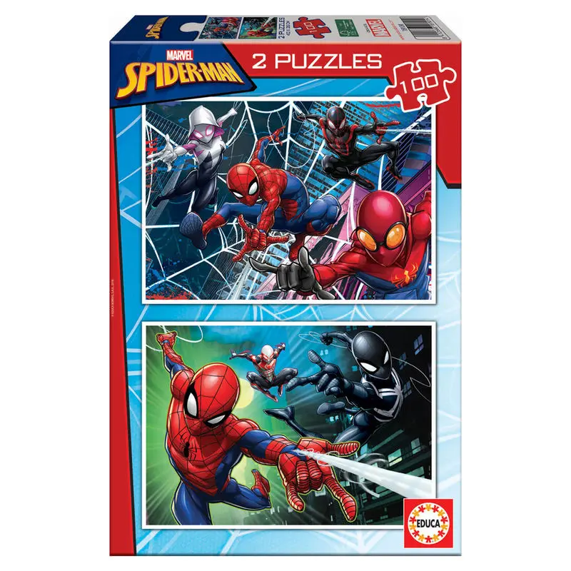 Marvel Spiderman puzzle 2x100 elementów zdjęcie produktu