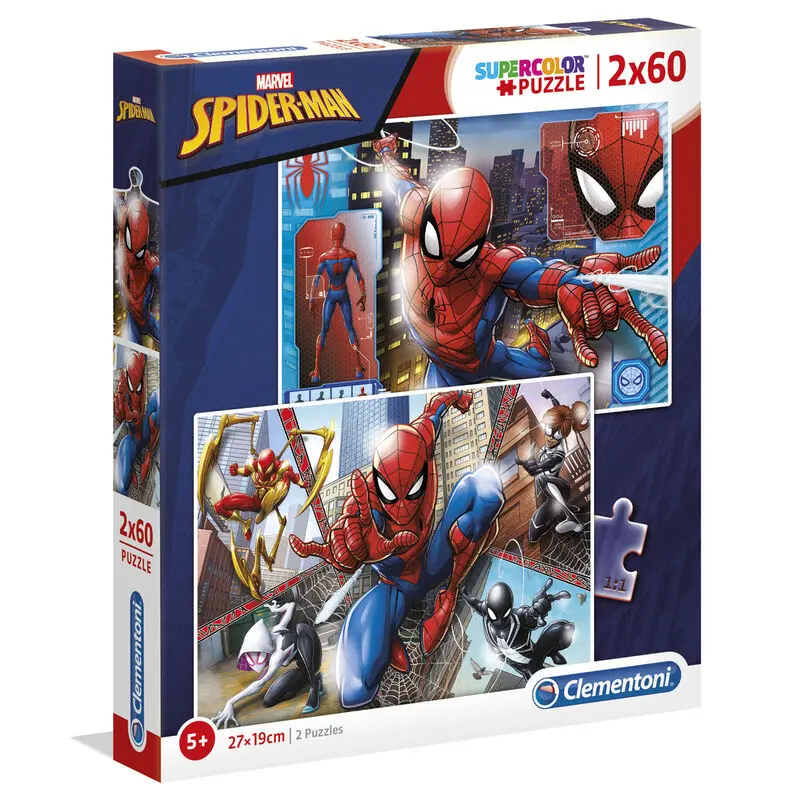 Marvel Spiderman puzzle 2x60 elementów zdjęcie produktu