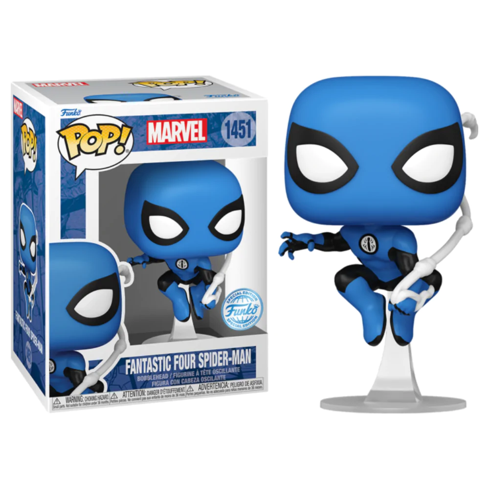 Marvel Pop! Fantastyczna Czwórka Figurka winylowa Spider-Man Niebieski Strój Edycja Specjalna 10 cm zdjęcie produktu