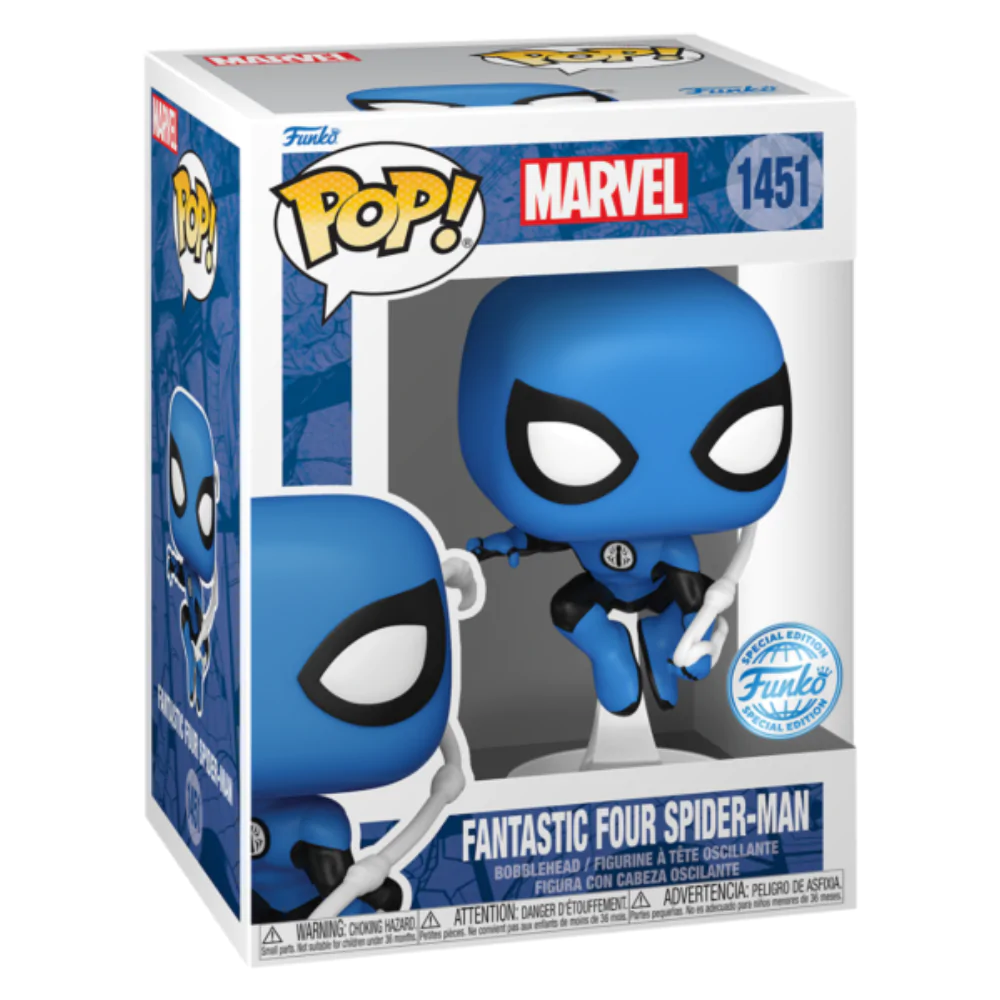 Marvel Pop! Fantastyczna Czwórka Figurka winylowa Spider-Man Niebieski Strój Edycja Specjalna 10 cm zdjęcie produktu