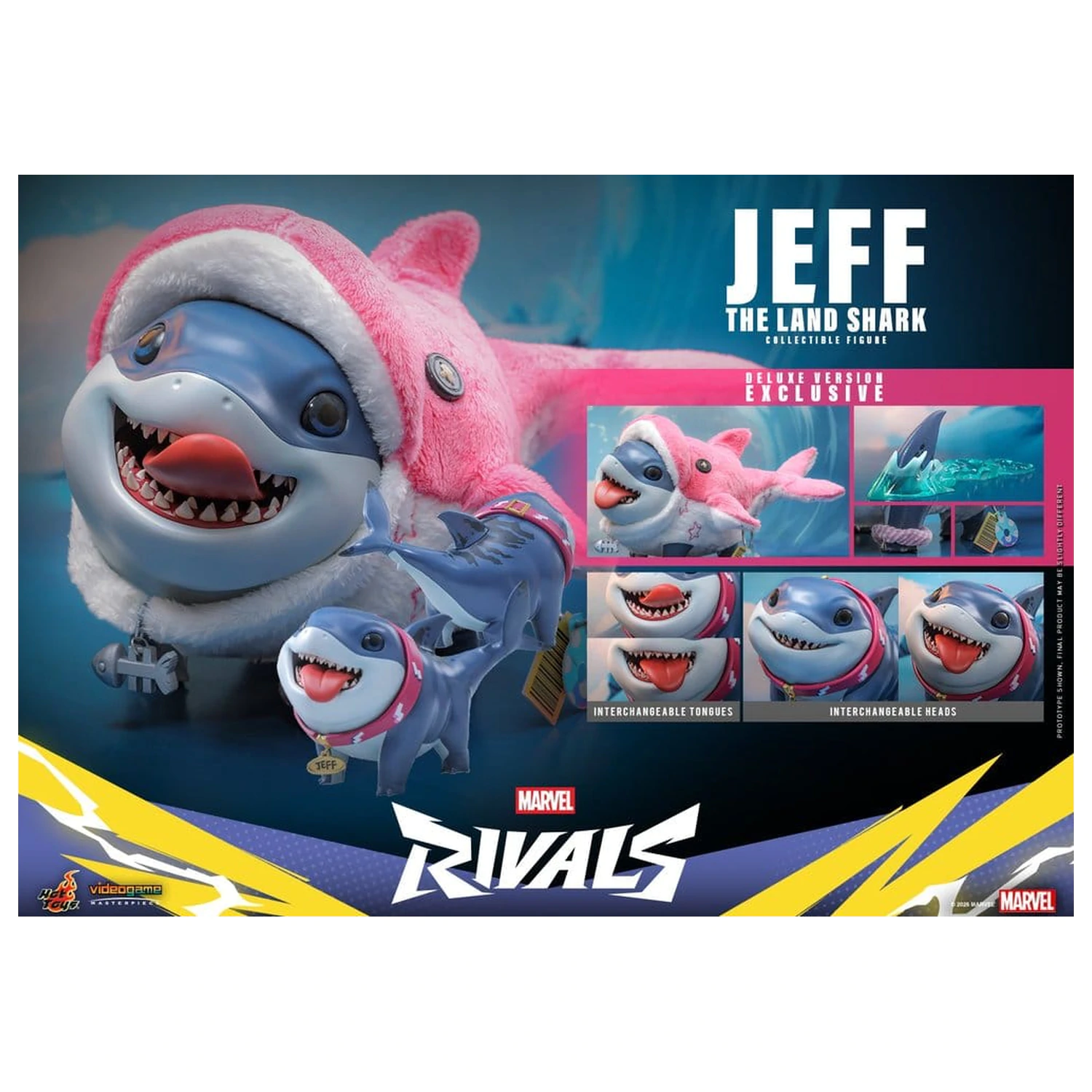 Marvel Rivals Videogame Masterpiece Series Figurka Akcji Jeff the Land Shark (Wersja Deluxe) 11 cm zdjęcie produktu