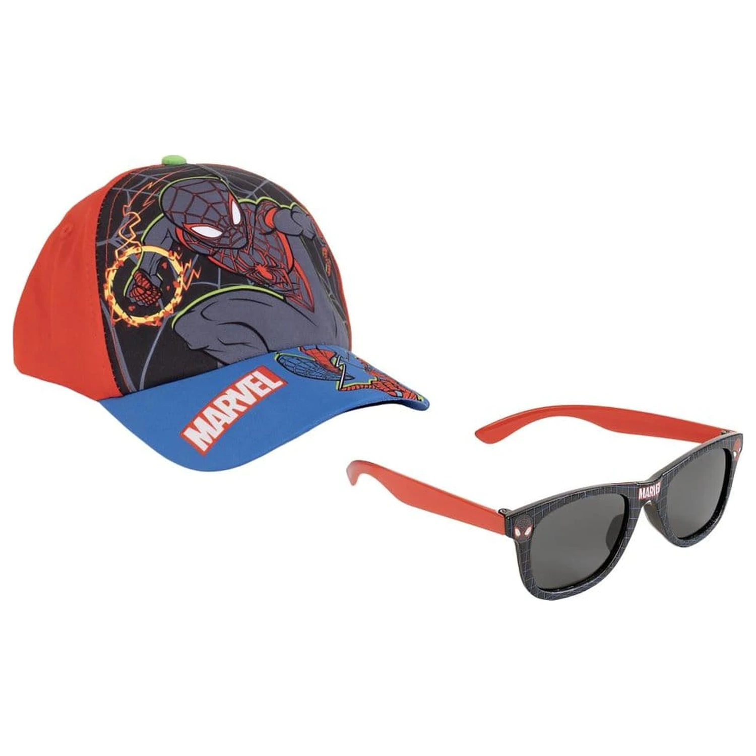 Marvel Zestaw Czapka i Okulary Przeciwsłoneczne Spider-Man Miles 53 cm zdjęcie produktu