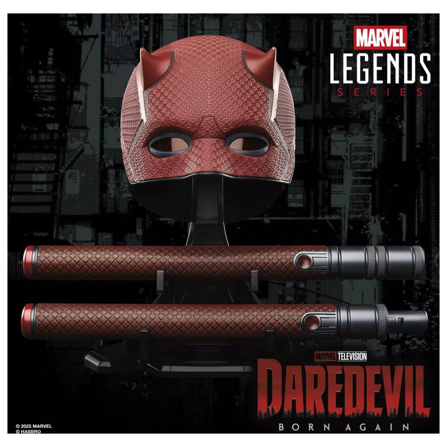 MARVEL Kask i pałka Billy club Premium replika do odgrywania ról z serii Daredevil Legend zdjęcie produktu