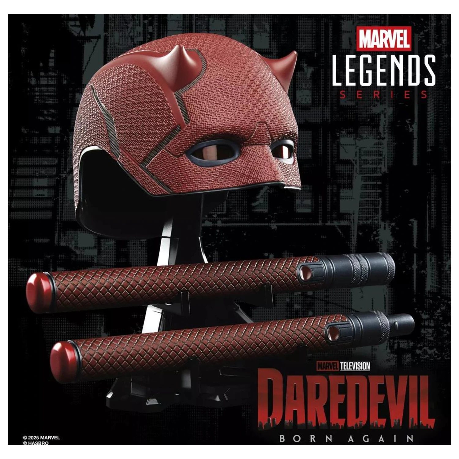 MARVEL Kask i pałka Billy club Premium replika do odgrywania ról z serii Daredevil Legend zdjęcie produktu