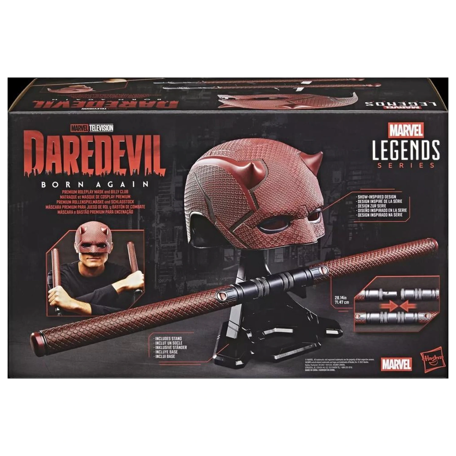 MARVEL Kask i pałka Billy club Premium replika do odgrywania ról z serii Daredevil Legend zdjęcie produktu