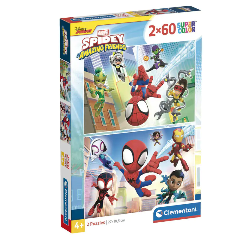 Puzzle Marvel Spidey i Jego Niesamowici Przyjaciele 2x60 elementów zdjęcie produktu