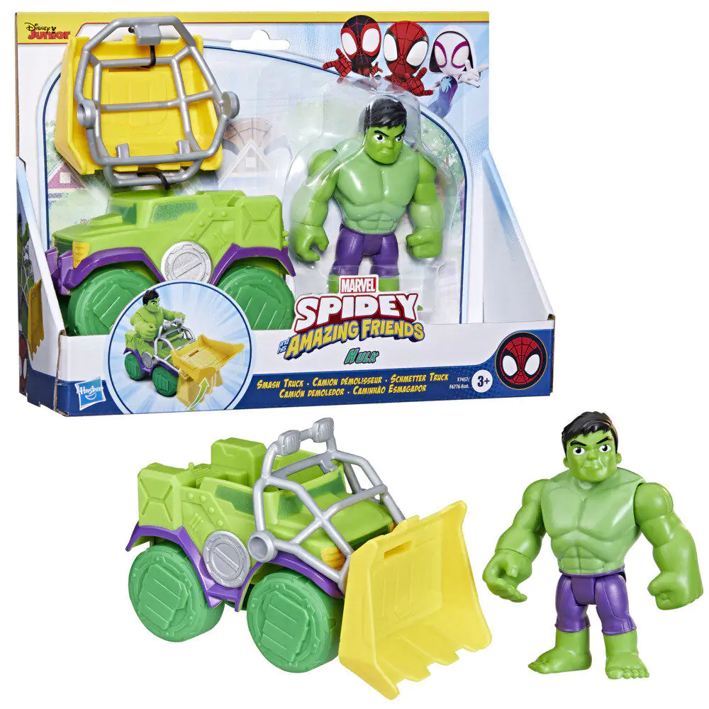 Marvel Spidey i Jego Ekstra Przyjaciele Zestaw Wrecking truck + figurka Hulk zdjęcie produktu