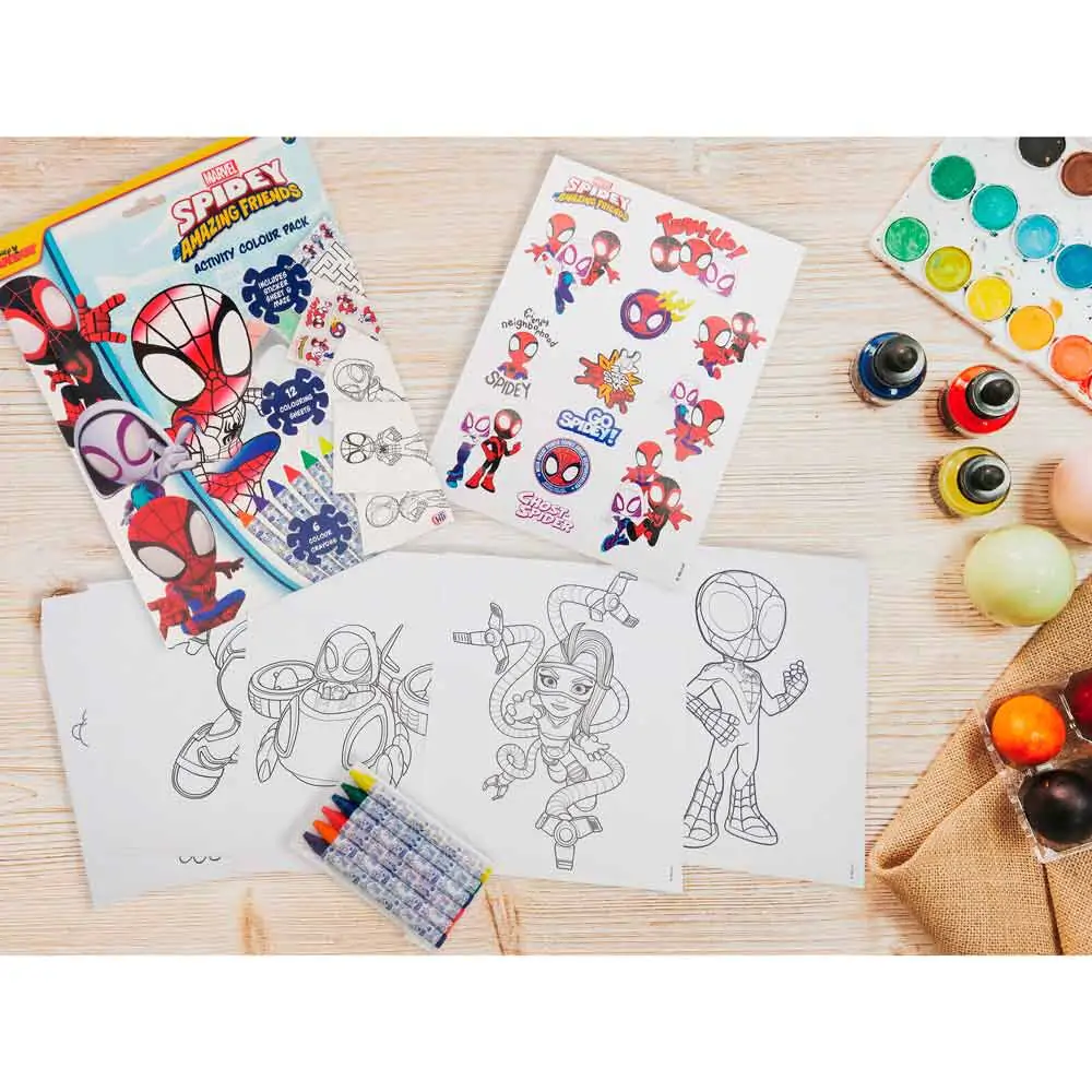 Marvel Spidey Colouring Book z ołówkami i gumkami zdjęcie produktu